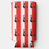 Rot-weiße Streifen Selters Dosenkühler (Vorderseite)