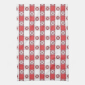 Rot-weiße Tischplatte Handtuch (Vertikal)