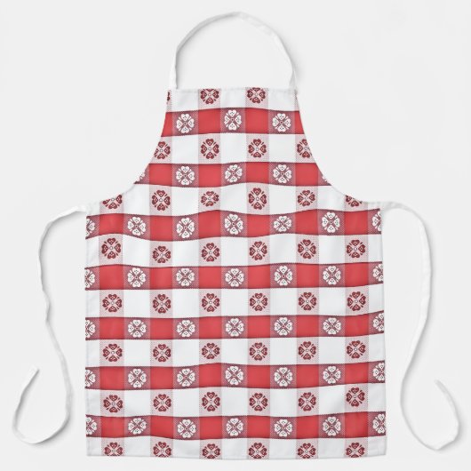 Rot-weiße Tischplatte Schürze (Vorderseite)