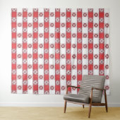 Rot-weiße Tischplatte Wandteppich (Beispiel (Horizontal))