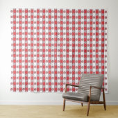 Rot-weiße Tischplatte Wandteppich (Beispiel (Horizontal))