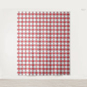 Rot-weiße Tischplatte Wandteppich (Vorderseite)
