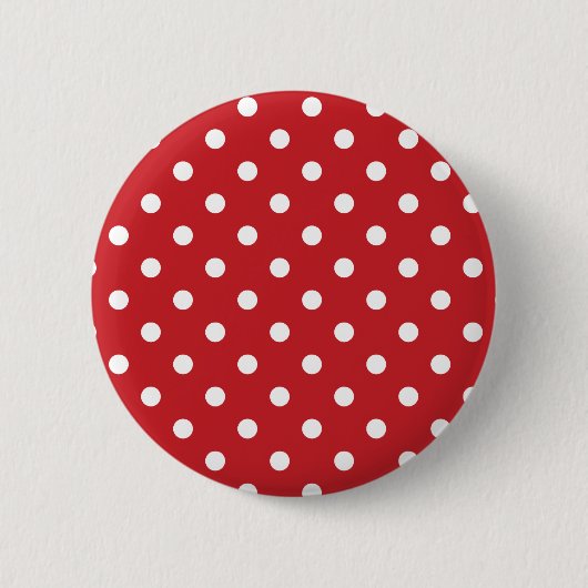 Rot-Weiße Tupfen Button (Vorderseite)