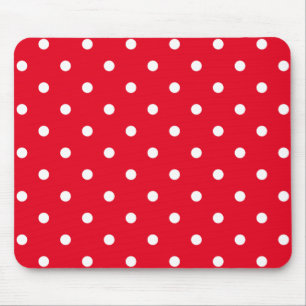Rot-Weiße Tupfen Mousepad