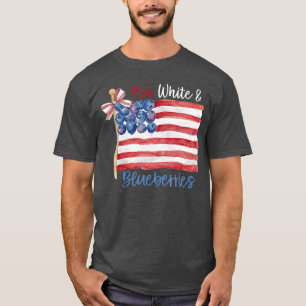 Rot Weiße und Blaubeeren für Anhänger Männer Fraue T-Shirt
