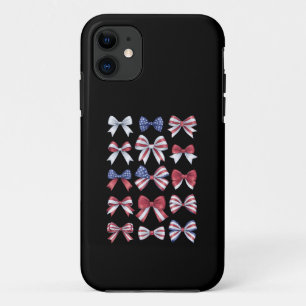 Rot Weiße und Blaue Amerikanische Koketten-Schleif Case-Mate iPhone Hülle