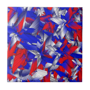 Rot Weiße und Blaue Sterne Fliese