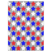 Rot-weiße und blaue Sterne Klemmbrett (Rückseite)