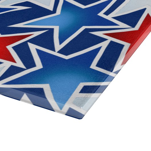 Rot-weiße und blaue Sterne Schneidebrett (Ecke)