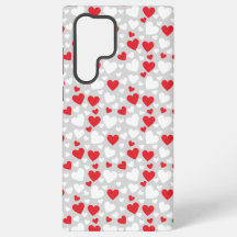 Rot-Weiße Valentinstag-Herzen-Handyhülle