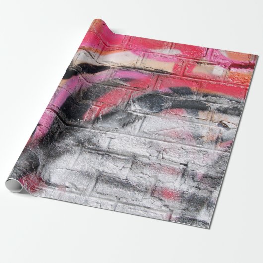 Rot-weiße Wand Geschenkpapier (Ungerollt)