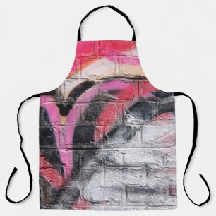 Rot-weiße Wand Schürze
