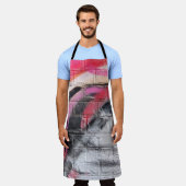 Rot-weiße Wand Schürze (Getragen)