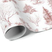 Rot-Weiße-Weihnachtsbäume Geschenkpapier (Rolleneckpunkt)