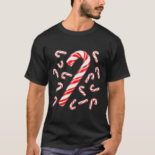 Rot-Weiße Zuckerrohr-Santa-Weihnachten T-Shirt