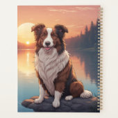 Rot-weißer Collie am See Planer (Rückseite)