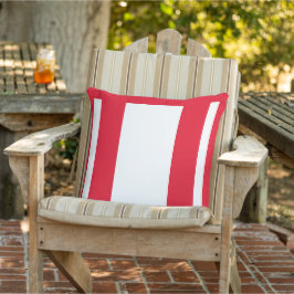 Rot + Weißer Farbblock Kissen