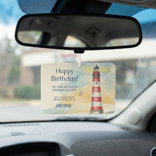 Rot-Weißer Leuchtturm Geburtstag Auto-Luftverbesse Autolufterfrischer