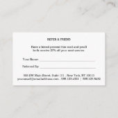 Rot-weißer Rahmen Empfehlungskarte (Rückseite)