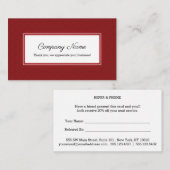 Rot-weißer Rahmen Empfehlungskarte (Vorne/Hinten)