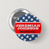 Rot-, weißer und Blauerpolitischer Knopf Button (Vorne & Hinten)