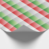 Rot, weißer und grüner Farbblock Geschenkpapier (Ecke)