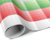 Rot, weißer und grüner Farbblock Geschenkpapier (Rolleneckpunkt)