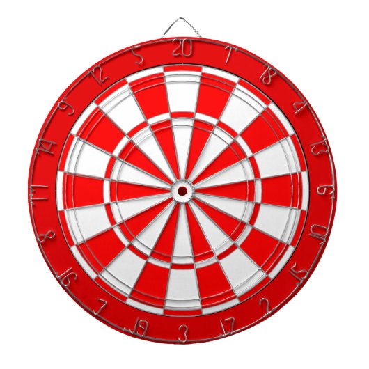 Rot-weißes Bicolor Dartscheibe (vorne)