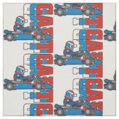 Rot, weißes Blau gehen Wagen Stoff (Muster)