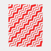 Rot-Weißes Chevron-Zickzack-Musterdesign Fleecedecke (Vorderseite)