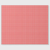 Rot| Weißes Gingham Wrapping Paper Geschenkpapier (Flach)