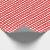 Rot| Weißes Gingham Wrapping Paper Geschenkpapier (Ecke)