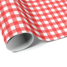 Rot| Weißes Gingham Wrapping Paper Geschenkpapier