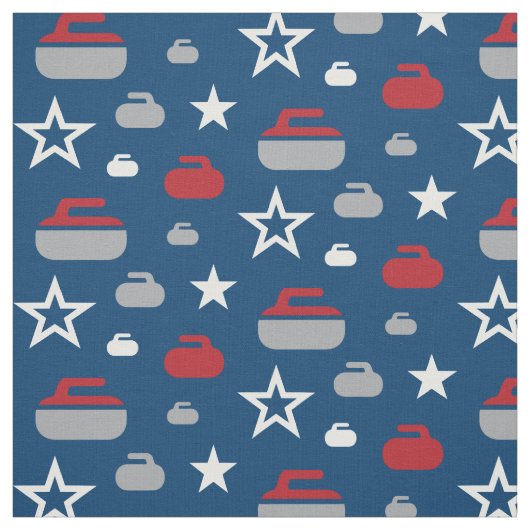 Rot-, weißes und Blaueskräuselnfelsen-Gewebe Stoff (Muster)