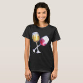 Rot-Weißweingläser T-Shirt (Vorne ganz)
