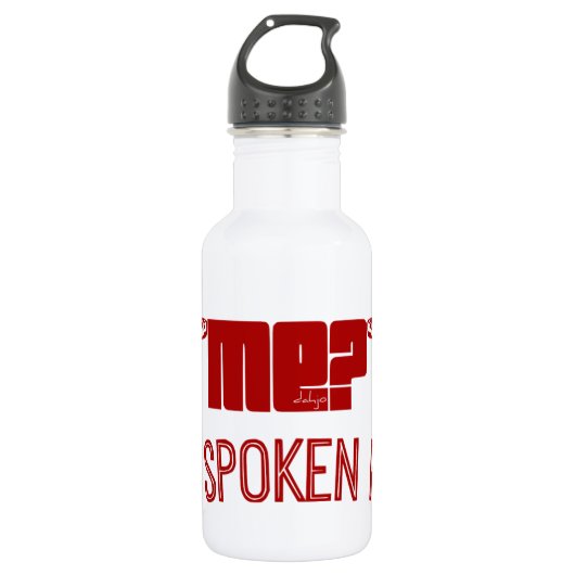 Rot - wer MICH? ICH SPRECHE. Trinkflasche (Vorderseite)