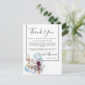 ROT WHITE & ORANGE FLORAL ELEGANT DANKE EINLADUNG (Stehend Vorderseite)