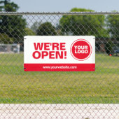 Rot, wir öffnen Vorlage Geschäftsbanner Zeichen Banner (InSitu)