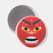 rot wütend magnet (Vorderseite/Rückseite)