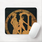 Rot-Zahl Schale, die Athene, Theseus darstellt Mousepad (Mit Mouse)