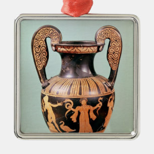 Rot-Zahl Spirale krater Silbernes Ornament