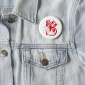 Rot Zeichnend chinesischer Drache Button (Beispiel)