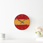 Rot zerrissenes WeihnachtsPackpapier Runde Wanduhr (Zuhause)