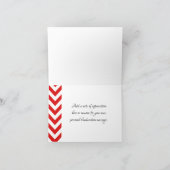 Rot Zickzack geklappt Dankeschön Karte (Innenseite)