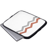Rot-Zig-Zag-Muster Laptopschutzhülle (Vorne Knopf)