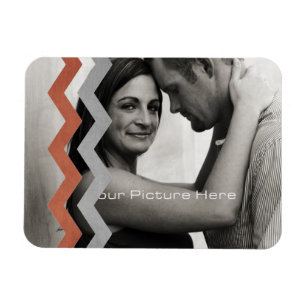 Rot-Zig-Zag-Muster Magnet