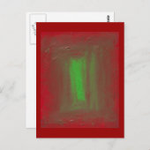 Rot, zum von Ehrerbietung Josefs Albers zu grünen Postkarte (Vorne/Hinten)