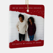 Rot | Zwei Fotos Schreibmaschine Best Friend Urlau Keramikornament (Rechts)