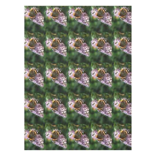 Rotadmiral Butterfly und Buddleia Tablecloth Tischdecke (Vorderseite)