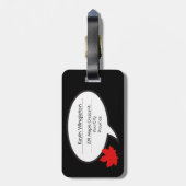 Rotahorn Blatt-Kanada Gepäckanhänger (Rückseite vertikal)